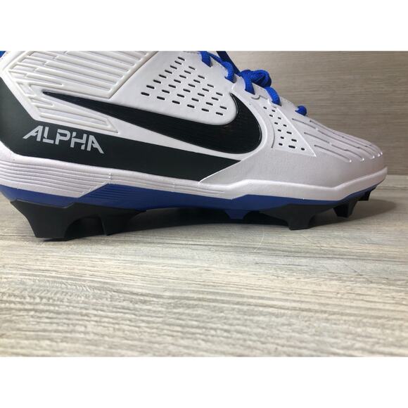 Nike Alpha Menace Strong White Blue Football Cleats II5139-101 Men\'s Size 12 NEW main image 8